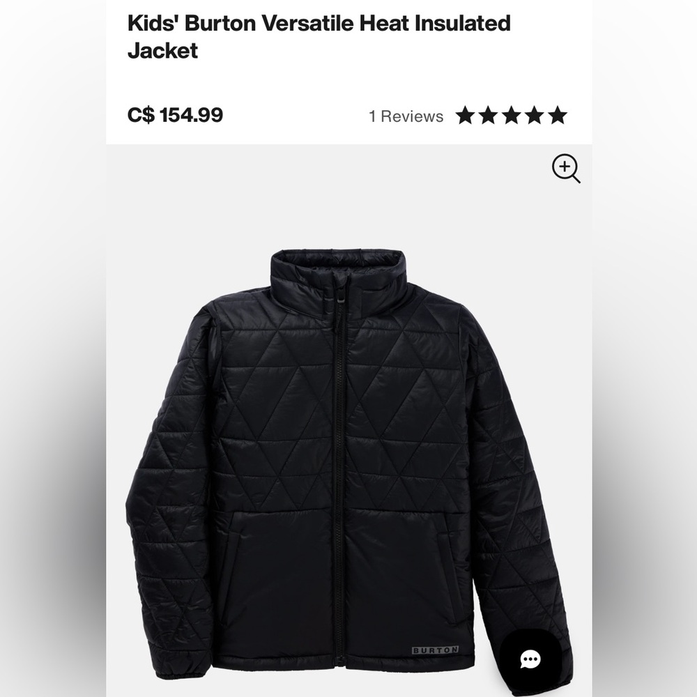 Kids' Burton Versatile Heat Insulated Jacket, children’s Large